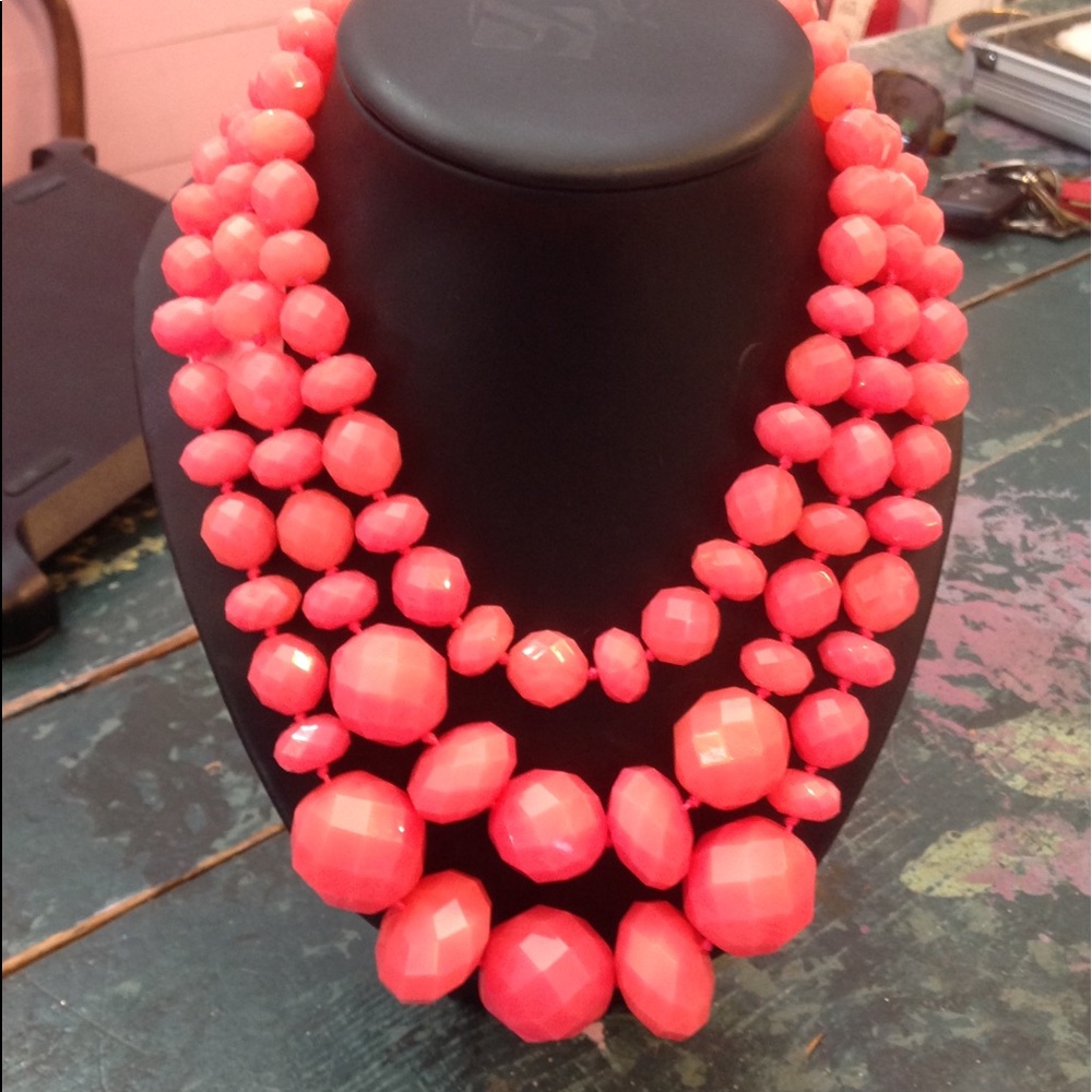 Kate Spade NY Give it a swirl pink coral necklace